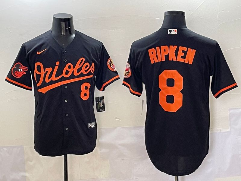 Men Baltimore Orioles 8 Ripken Black Game 2025 Nike MLB Jersey style 5097